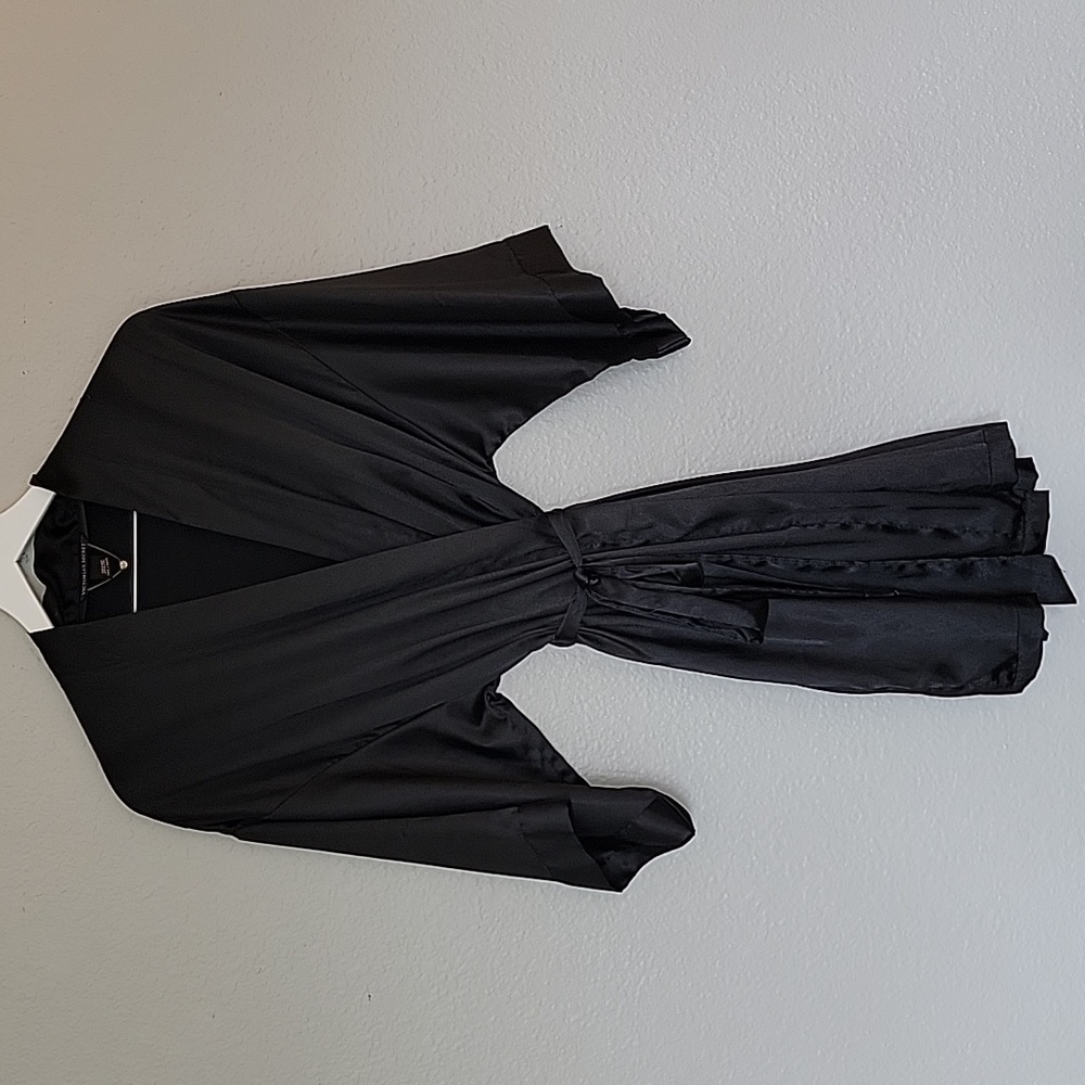 Black Satin Silky Victoria's Secret Robe
